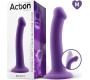 Action Bouncy Liquid Silicone Dildo Hiper Flexible 7 - 18 cm Size M Purple