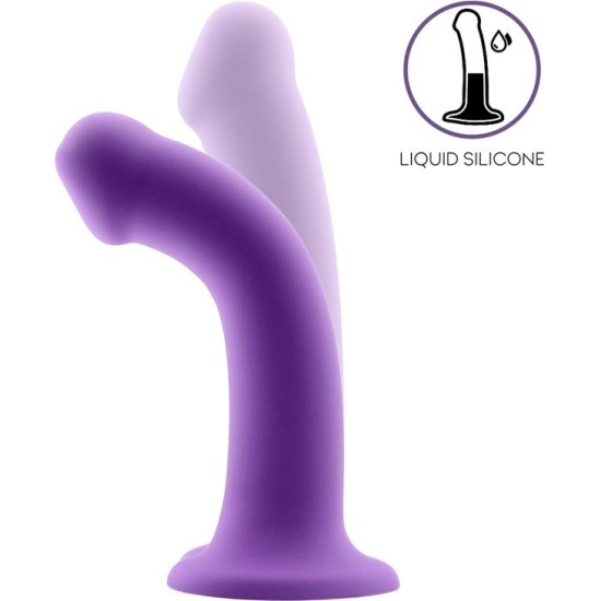 Action Bouncy Liquid Silicone Dildo Hiper Flexible 7 - 18 cm Size M Purple
