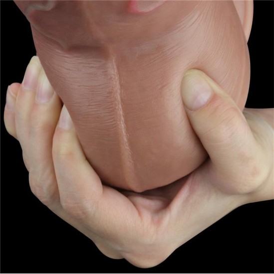 Lovetoy Dual Layered Platinum Silicone Dildo 7