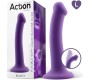 Action Bouncy Liquid Silicone Dildo Hiper Flexible 7.5 - 19 cm Size L Purple
