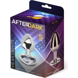 Afterdark Heart Shaped Butt Plug White Size S