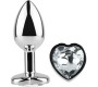 Afterdark Heart Shaped Butt Plug White Size S