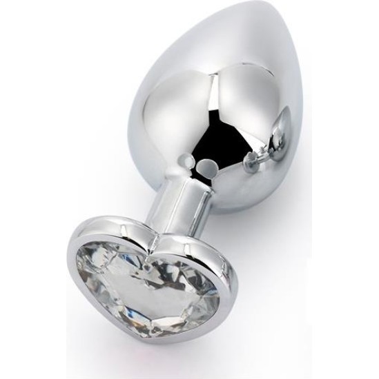 Afterdark Heart Shaped Butt Plug White Size S