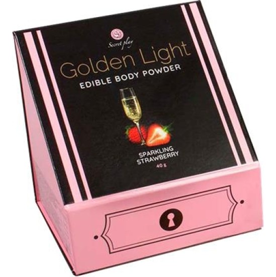 Secret Play 100% Edible Powder Kit and Feather Tickler Sparkling Strawberry