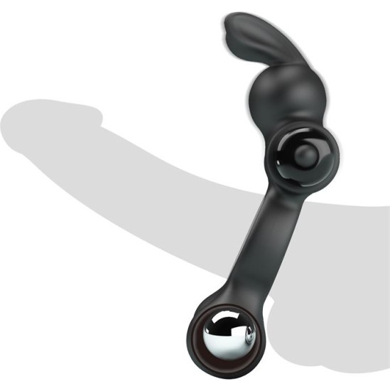 Prettylove Yusuf Vibrating Penis Ring with Steel Beads 2x33gr