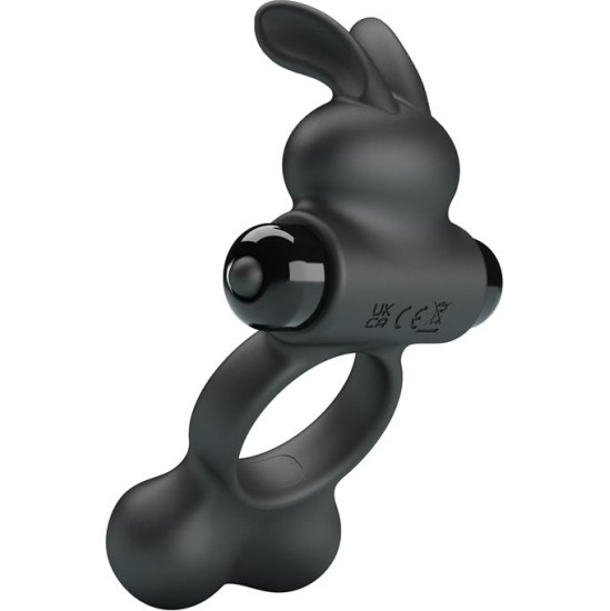 Prettylove Yusuf Vibrating Penis Ring with Steel Beads 2x33gr