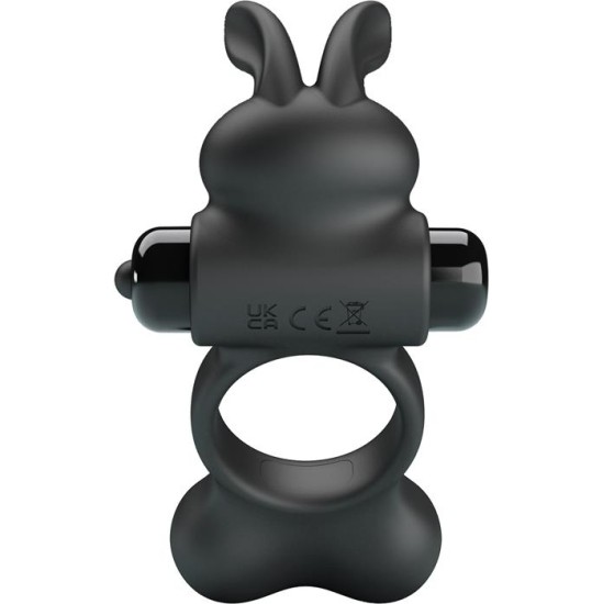 Prettylove Yusuf Vibrating Penis Ring with Steel Beads 2x33gr