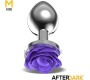 Afterdark Metal Anal Plug with Purple Rose Base - Size M