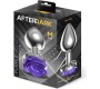 Afterdark Metal Anal Plug with Purple Rose Base - Size M