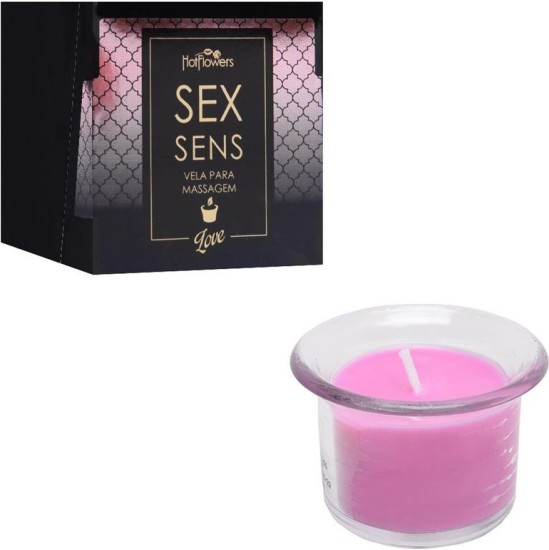 Hot Flowers Scented massage candle Love