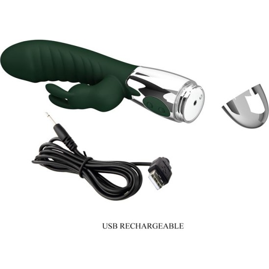 Prettylove Naughty Bunny Vibe 30 Functions Green