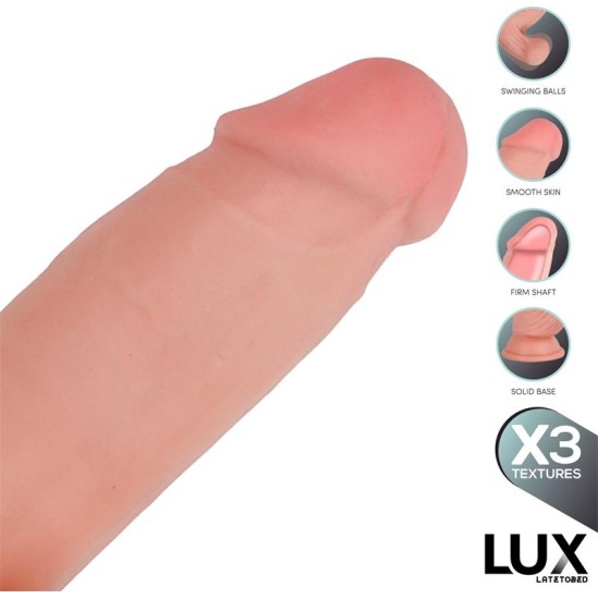 LUX Paul Triple Density Dildo with Swinging Balls 8.2
