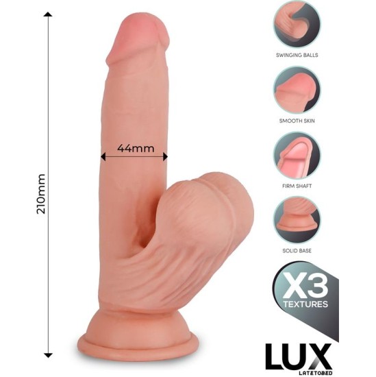 LUX Paul Triple Density Dildo with Swinging Balls 8.2