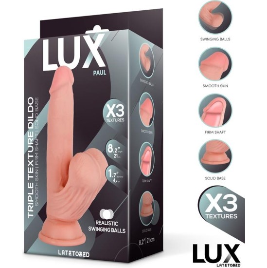 LUX Paul Triple Density Dildo with Swinging Balls 8.2