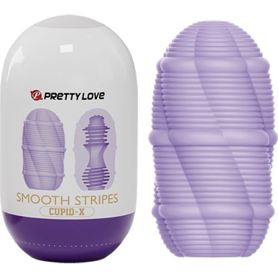 Prettylove Smooth Stripes Cupid-X Masturbator Egg