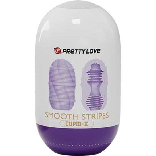 Prettylove Smooth Stripes Cupid-X Masturbator Egg