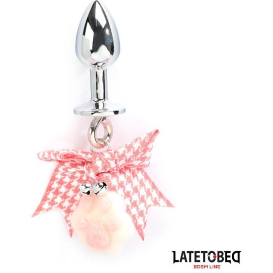 Latetobed Bdsm Line Anal Plug with Jewel and Pompon