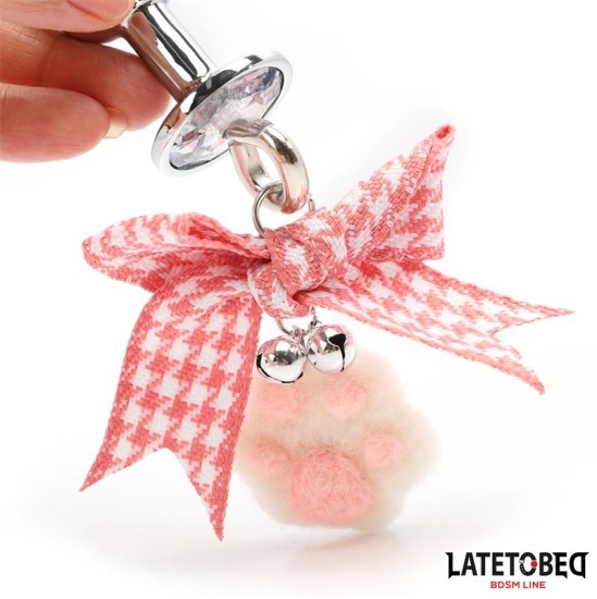 Latetobed Bdsm Line Anal Plug with Jewel and Pompon