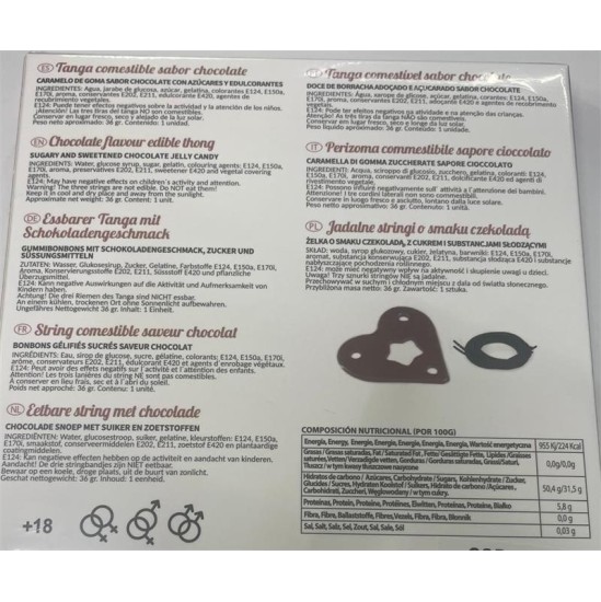 Secret Play Gummy Thong Chocolate Unisex