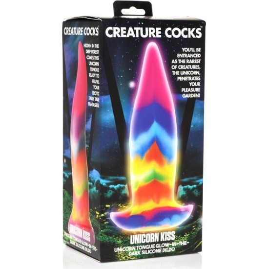 Creature Cocks Glow-In-The-Dark Unicorn Tongue Dildo 8.4