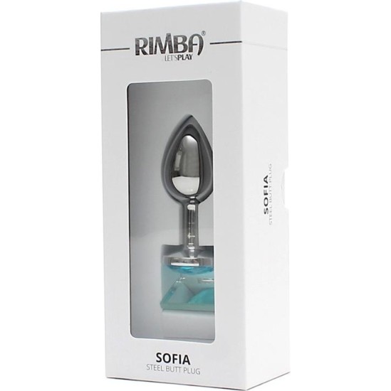 Rimba Toys Metal Butt Plug Sofia Blue Jewel