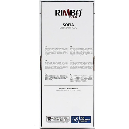 Rimba Toys Metal Butt Plug Sofia Blue Jewel