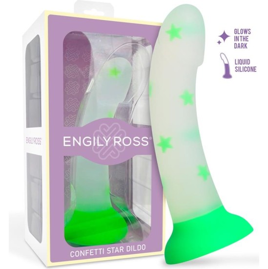 Dildox By Engily Ross Glow-in-the-Dark Dildo Confetti Star 17 cm