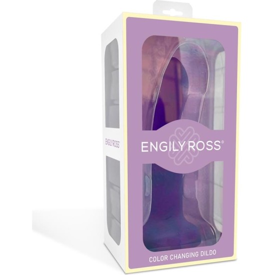 Dildox By Engily Ross Color Changing Dildo Purple to Pink Size S 14 cm