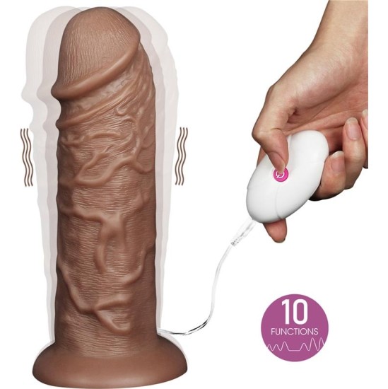 Lovetoy Dildo King 10.5 with Vibration Chubby Brown