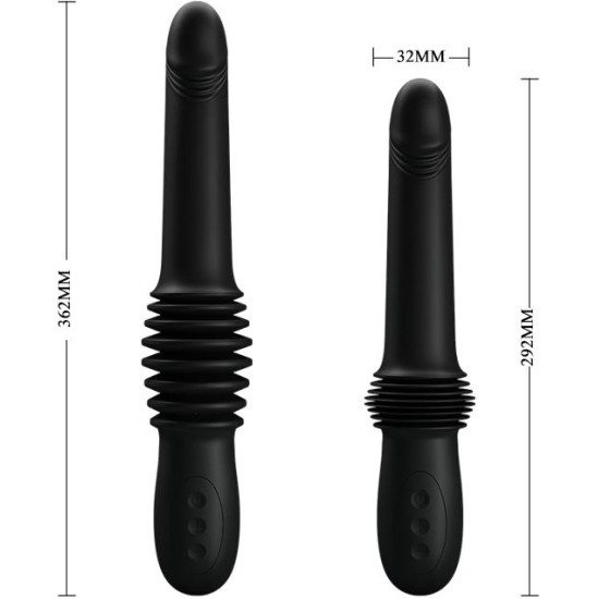 Prettylove Pazuzu Thrusting Vibe USB Silicone
