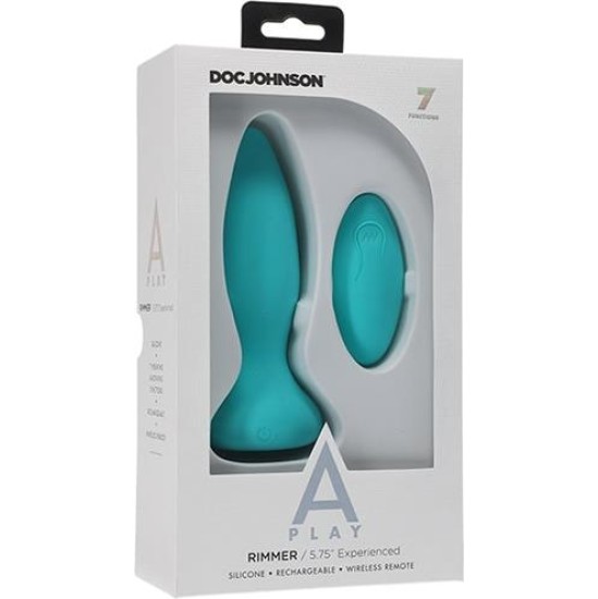 A-Play Vibrating and Rotating Butt Plug Rimmer Experienced Turquoise
