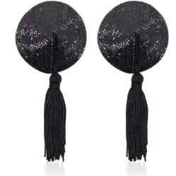 Latetobed Bdsm Line Nipple Covers Self-adhesive Black