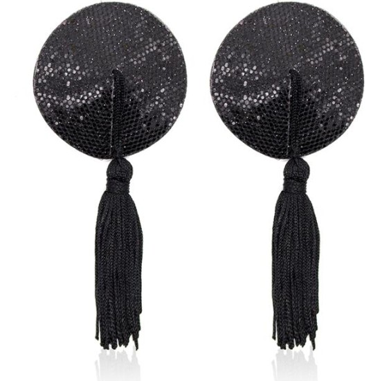 Latetobed Bdsm Line Nipple Covers Self-adhesive Black