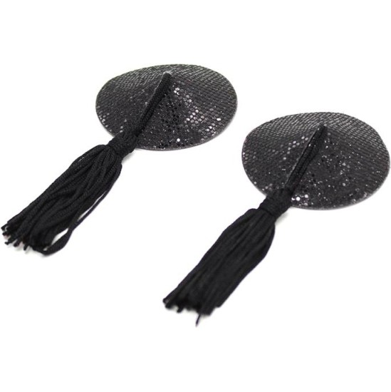 Latetobed Bdsm Line Nipple Covers Self-adhesive Black