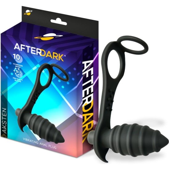 Afterdark Aksten Vibrating Anal Plug with Penis Ring