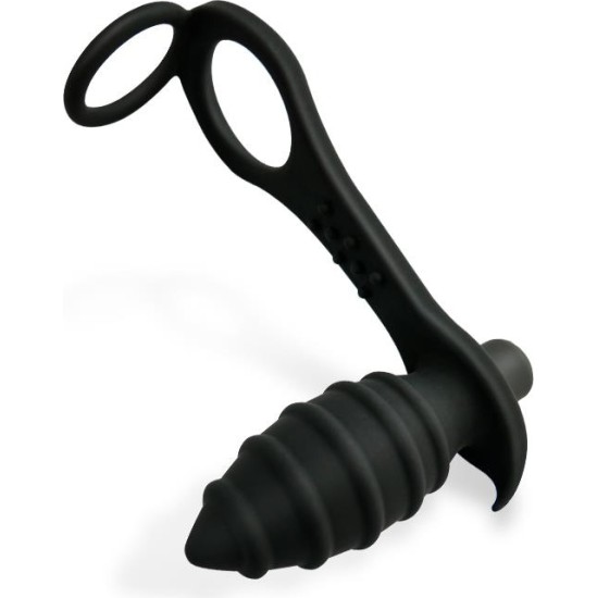 Afterdark Aksten Vibrating Anal Plug with Penis Ring
