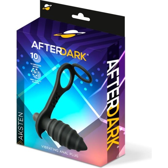 Afterdark Aksten Vibrating Anal Plug with Penis Ring