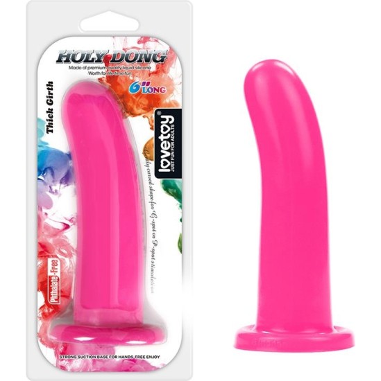 Lovetoy Stimulator Holy Dong 6 Liquid Silicone Pink