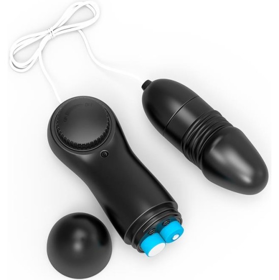 Flu?D Laary Multi-Speed Vibrating Egg with Remote Control Black