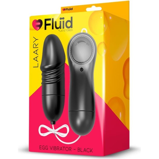 Flu?D Laary Multi-Speed Vibrating Egg with Remote Control Black