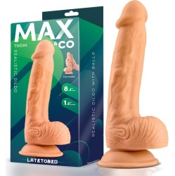Max & Co Thom Realistic Dildo with Testicles Flesh 8.3