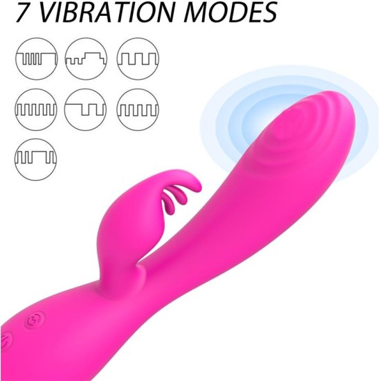 Nalone Magic Stick Rabbit Vibe with Pulsation Fuchsia
