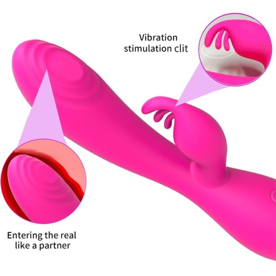 Nalone Magic Stick Rabbit Vibe with Pulsation Fuchsia