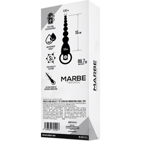 Tardenoche Marbe Anal Chain with Vibration USB Silicone