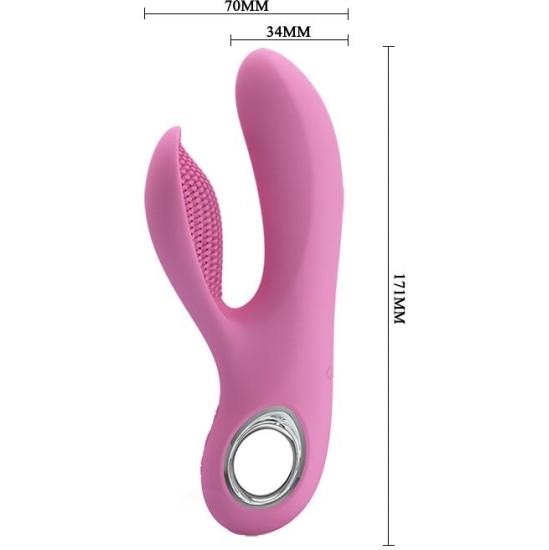 Prettylove Vibe Canrol USB Silicone Soft Pink