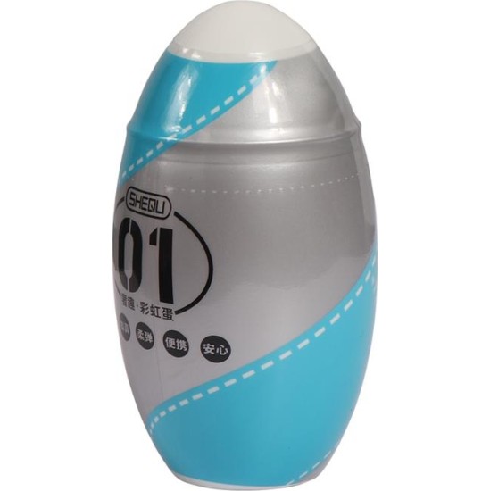 Shequ Rainbow Masturbator Egg Blue