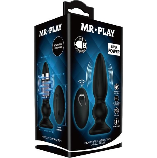 Mr Play Vibrating Butt Plug with Remote