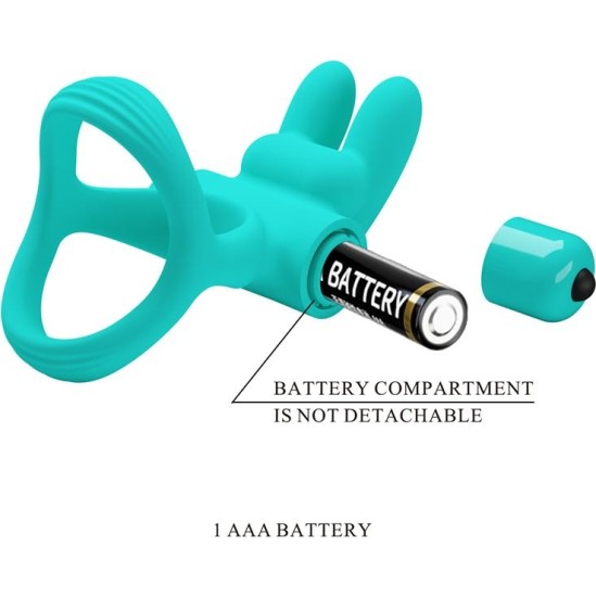 Prettylove Vibrating Penis Ring Passionate Dante Green