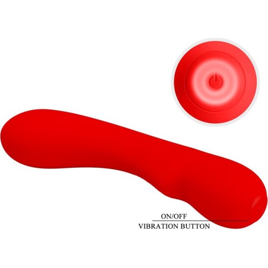 Prettylove Prescott Vibrator USB Silicone Red