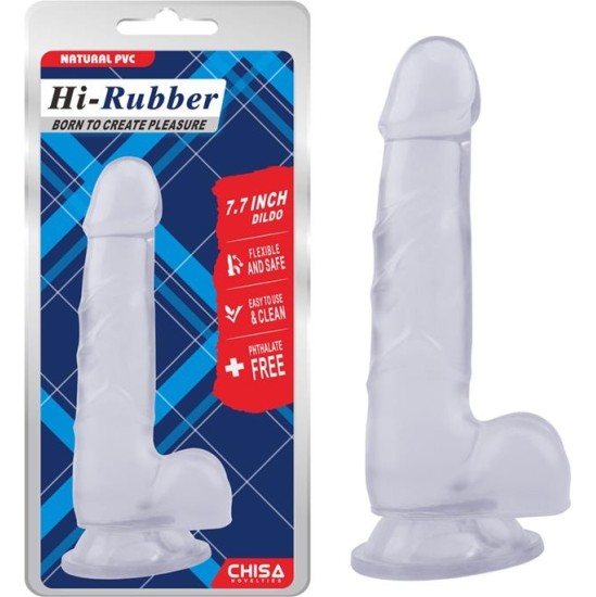 Chisa Dildo Hi-Rubber 7.7 Clear